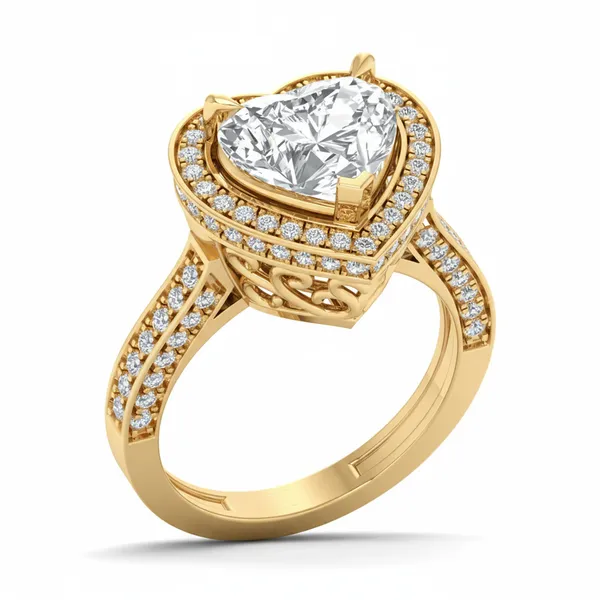 Luxurious Channel Diamond Ring - Laboratory-Grown Diamond Ladies Ring