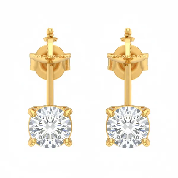 Primavera Orbit Solitaire Studs - View 4