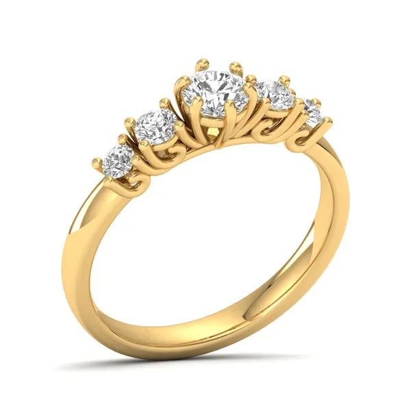 Lustrous Tiara Diamond Ring - Laboratory-Grown Diamond Ladies Ring
