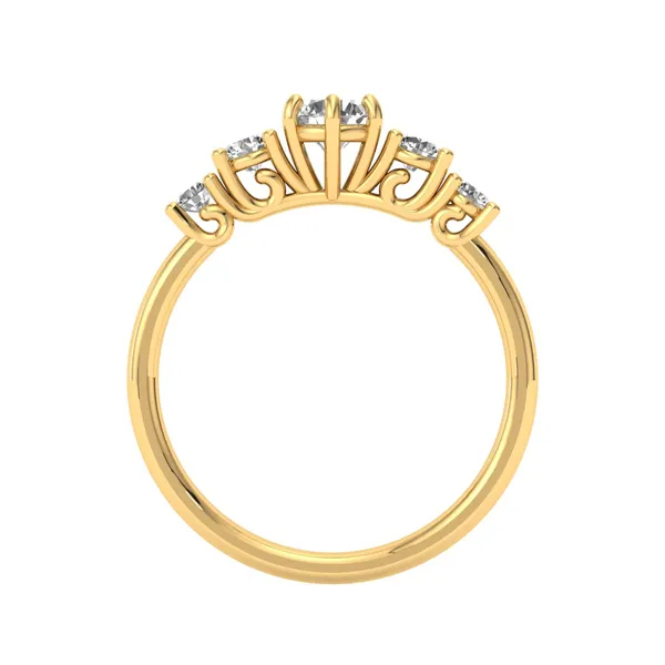 Lustrous Tiara Diamond Ring - View 3