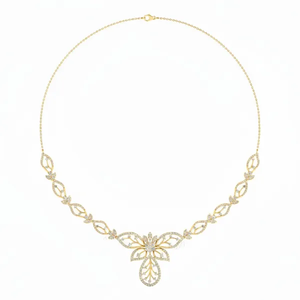 Divine Cluster Diamond Necklace - Laboratory-Grown Diamond Necklace