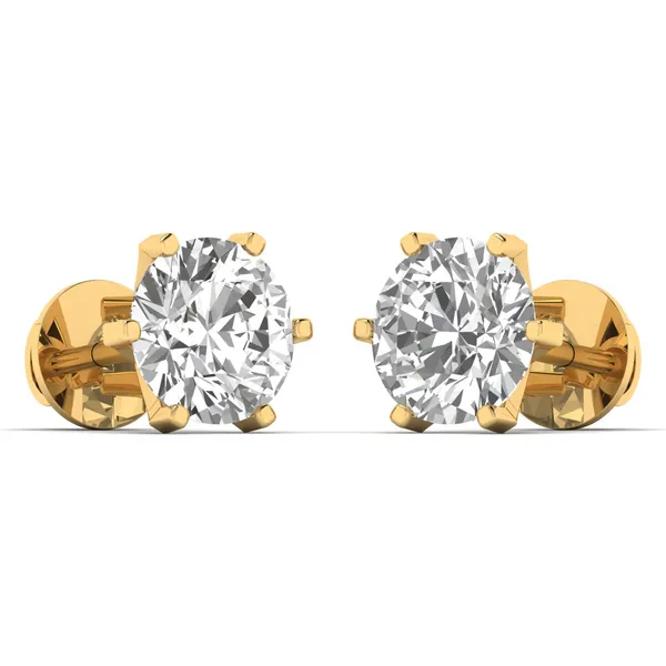 Azure Solitaire Studs - View 2