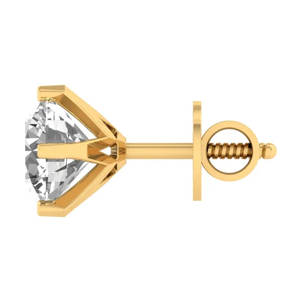 Azure Solitaire Studs - View 3