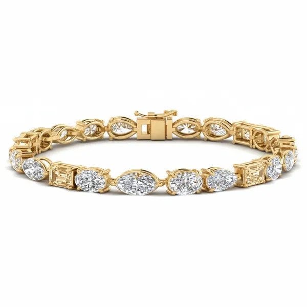 Refined Sunrise Diamond Bracelet - Laboratory-Grown Diamond Ladies Bracelet