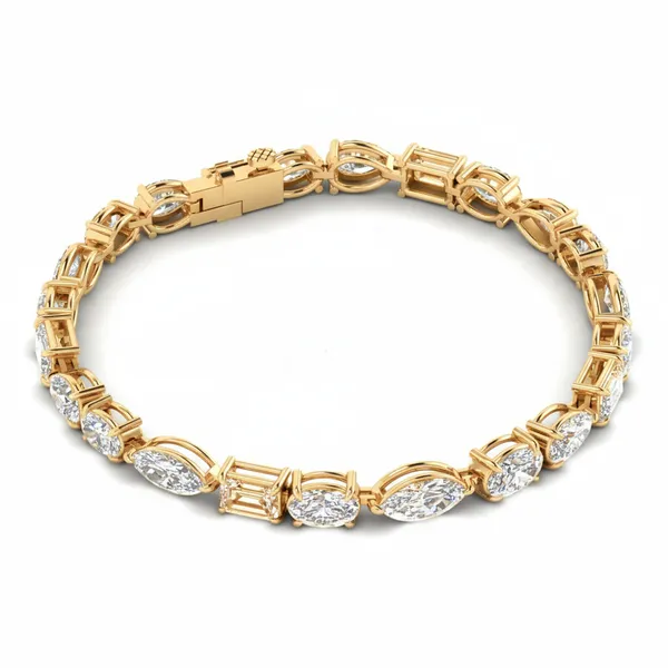 Refined Sunrise Diamond Bracelet - View 4