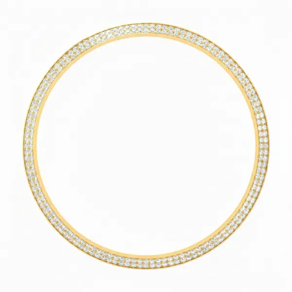 Golden Art Deco Diamond Bangle - View 3