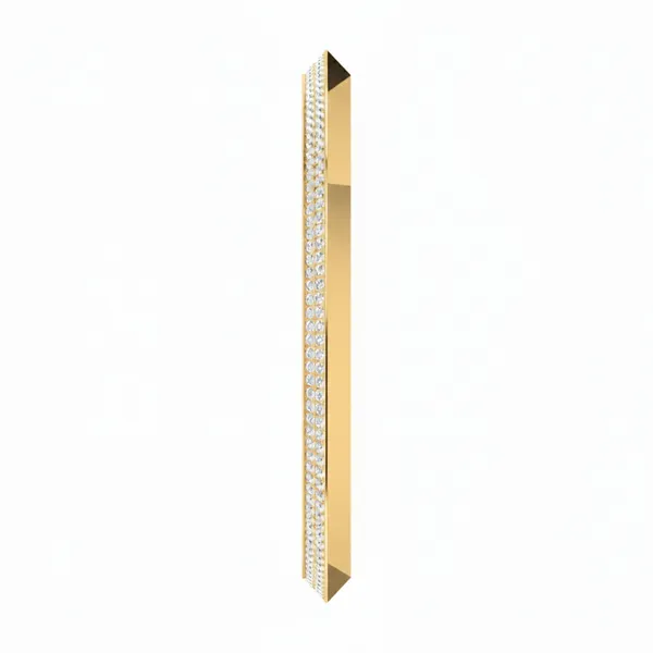 Golden Art Deco Diamond Bangle - View 4
