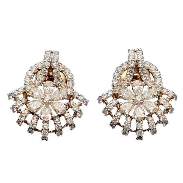 Luminous Meadow Diamond Earring & Mangalsutra Set - View 2
