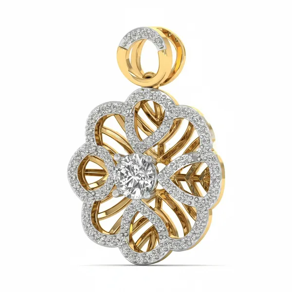 Radiant Modern Diamond Pendant - View 2
