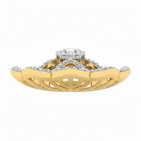 Radiant Modern Diamond Pendant - View 4