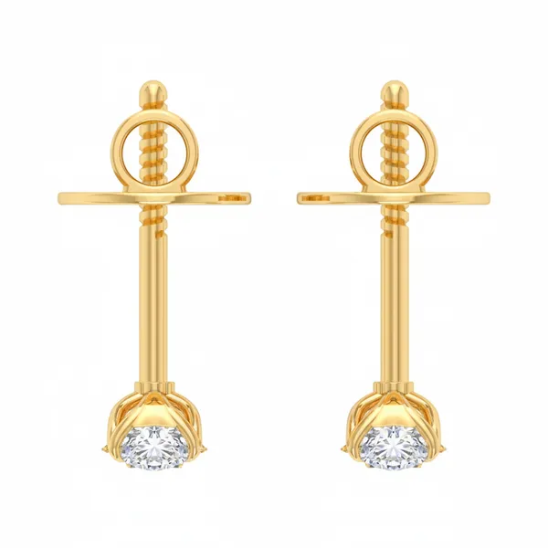 The Naiara Torch Solitaire Studs - View 4