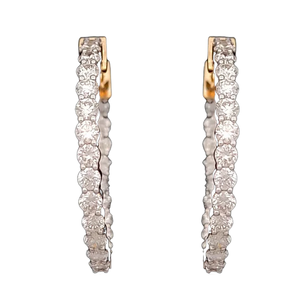 Delicate Harmony Diamond Bali Earrings MNEB1252