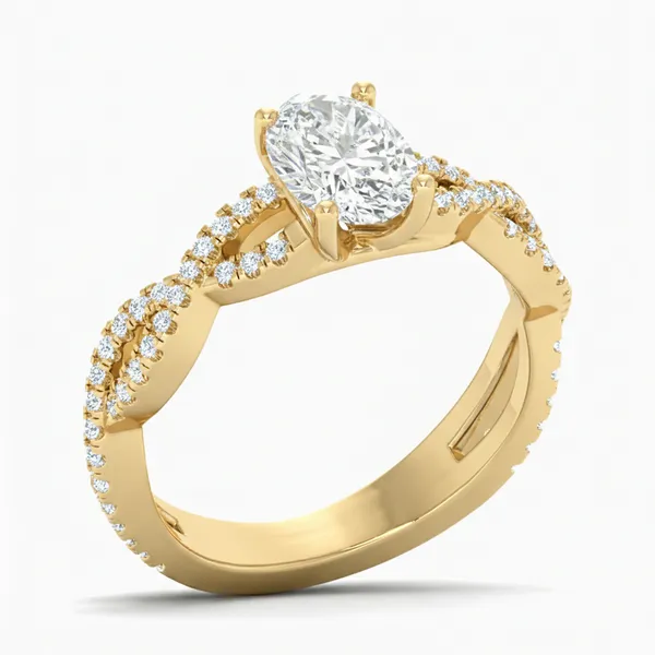 Polished Statement Diamond Ring - Laboratory-Grown Diamond Ladies Ring