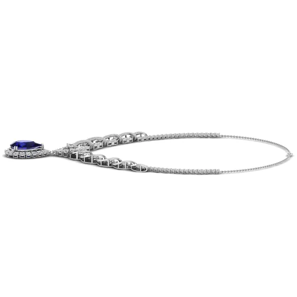 Dazzling Diamond-Line Diamond Necklace - View 2
