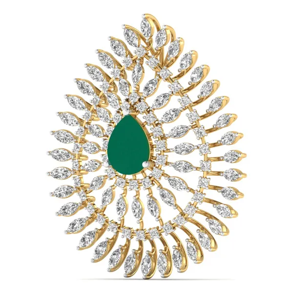Exquisite Butterfly Diamond Pendant - View 2