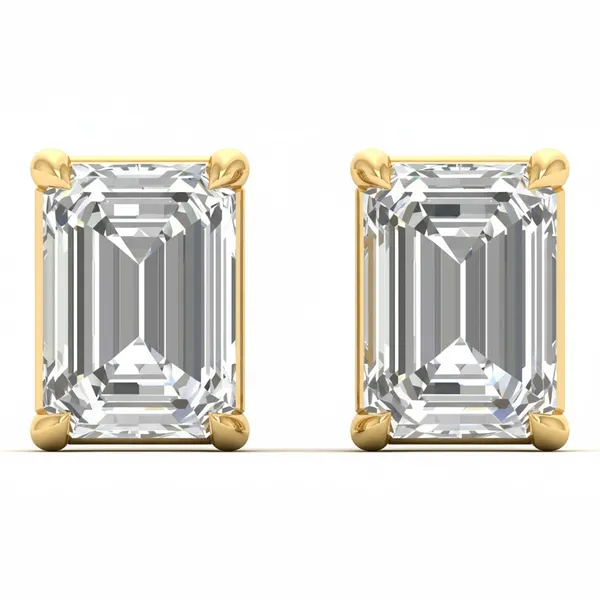 Incandessa Scrollwork Solitaire Earrings - Laboratory-Grown Diamond Earrings