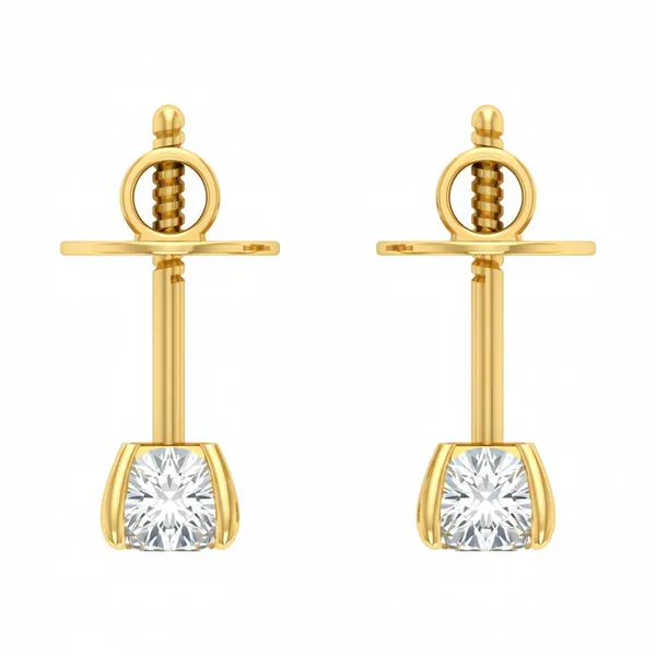 Incandessa Scrollwork Solitaire Earrings - View 4