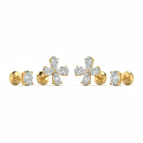 The Lumiere Cascade Diamond Studs - View 2