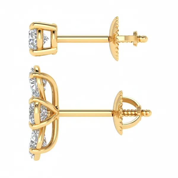 The Lumiere Cascade Diamond Studs - View 3