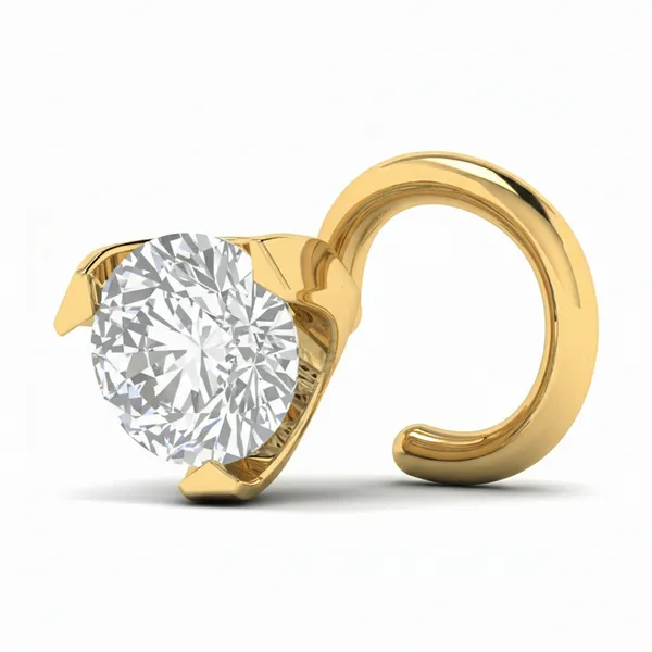 Radiance Twist Diamond Nosepin - View 2