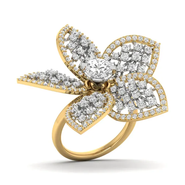Glamorous Signet Diamond Ring - Laboratory-Grown Diamond Ladies Ring
