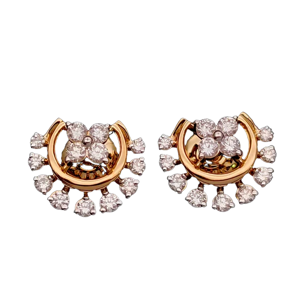 Radiant Lattice Diamond Earrings MNER1415