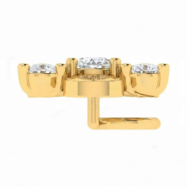 Harmonious Gleam Diamond Nosepin - View 4