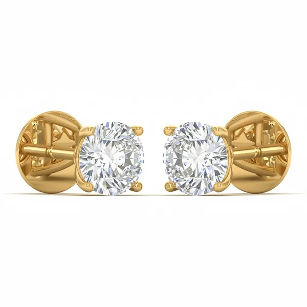 Julienne Candelabra Single Diamond Studs - View 2