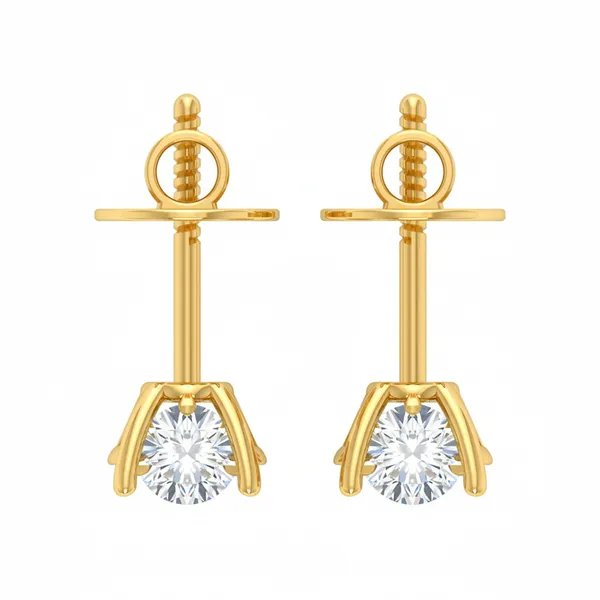 Julienne Candelabra Single Diamond Studs - View 4