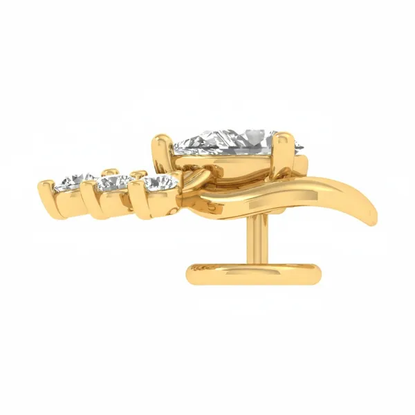 Mesmerizing Bone Diamond Nosepin - View 3