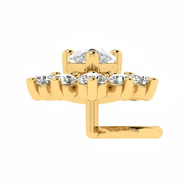 Mesmerizing Bone Diamond Nosepin - View 4