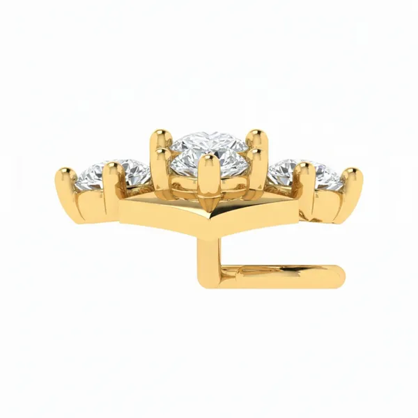 Magnificent Twinkle Diamond Nosepin - View 4