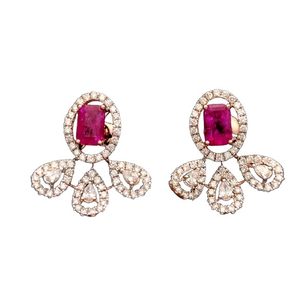 Serene Crest Diamond Earring & Mangalsutra Set MNEP1127