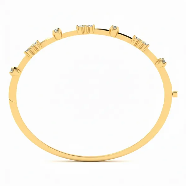 Delicate Luxe Diamond Bangle - View 3