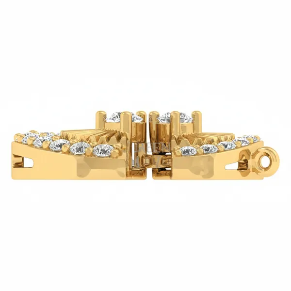 Captivating Geometric Diamond Pendant - View 3