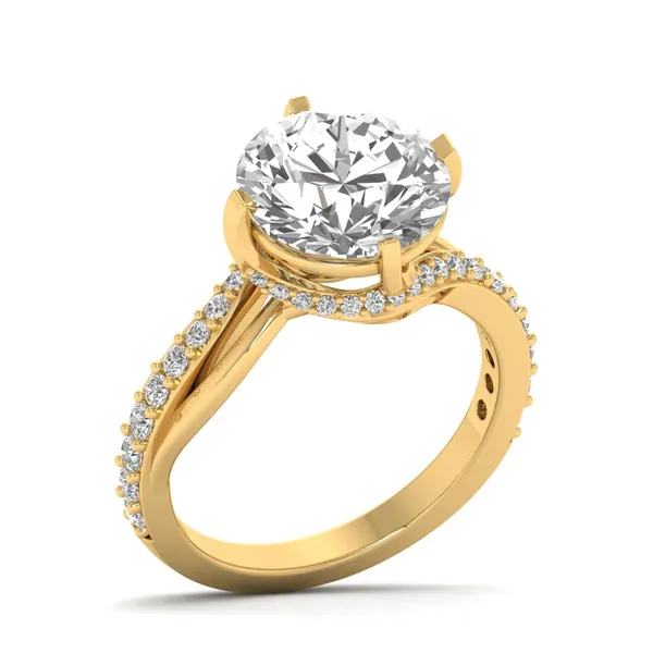 Majestic Crossover Diamond Ring - Laboratory-Grown Diamond Ladies Ring