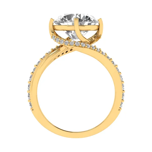 Majestic Crossover Diamond Ring - View 3