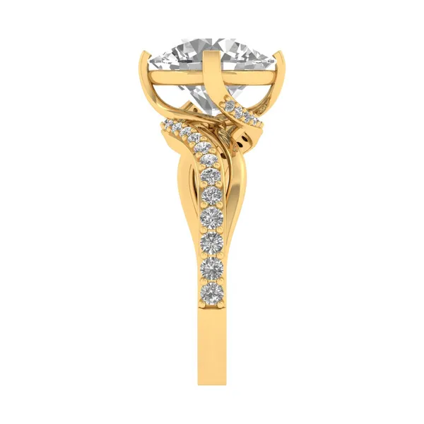 Majestic Crossover Diamond Ring - View 4