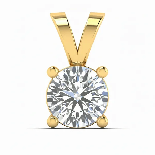 Dazzling Halo Diamond Pendant - Laboratory-Grown Diamond Pendant