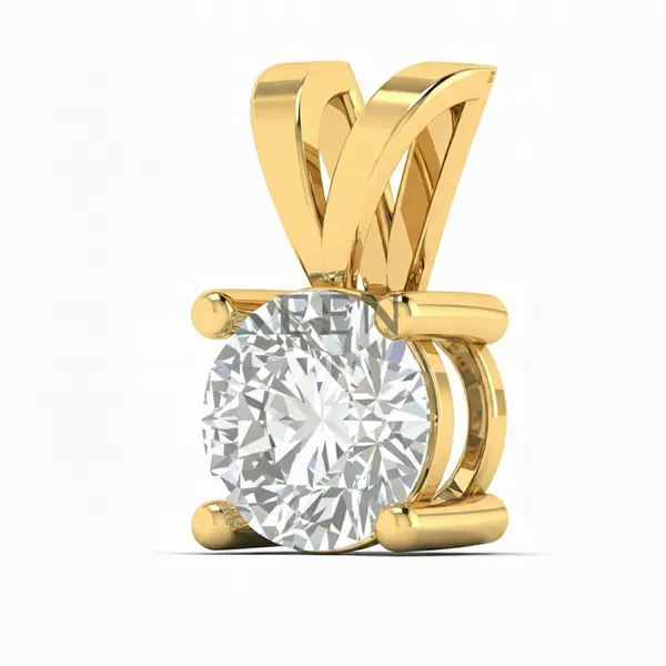 Dazzling Halo Diamond Pendant - View 2