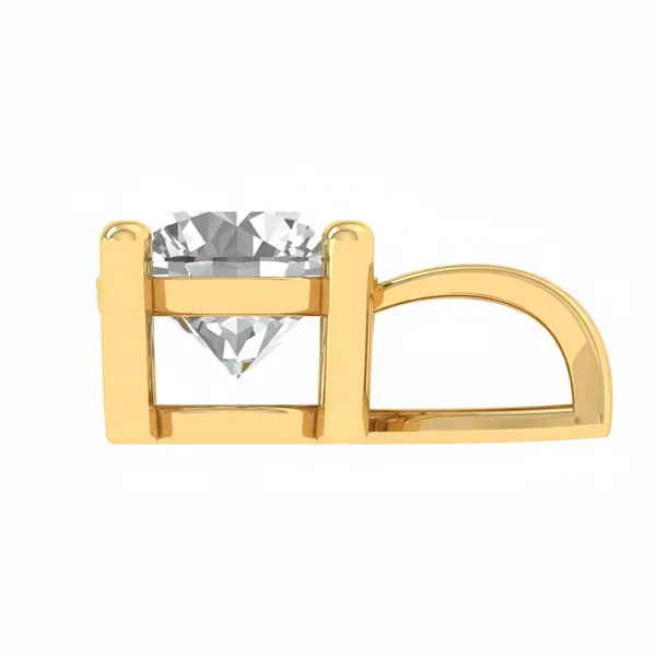 Dazzling Halo Diamond Pendant - View 3