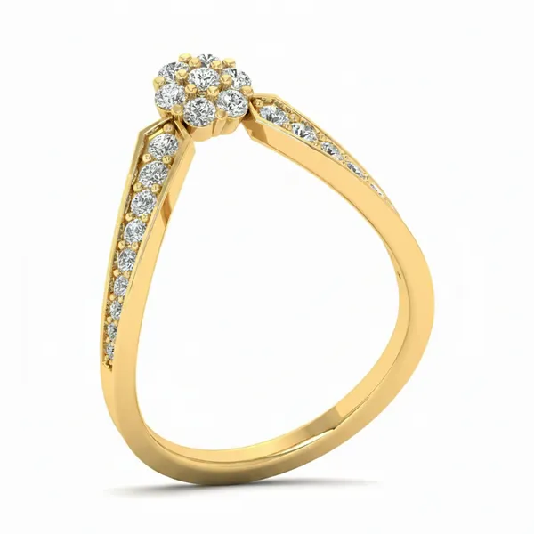 Splendid Art Deco Diamond Ring - Laboratory-Grown Diamond Ladies Ring