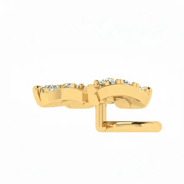 Glittering Elegant Diamond Nosepin - View 4