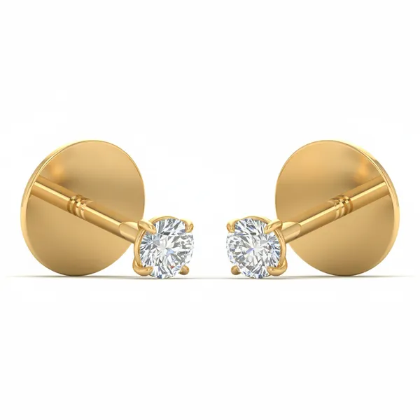 Delfina Iris Solo Stone Earrings - View 2