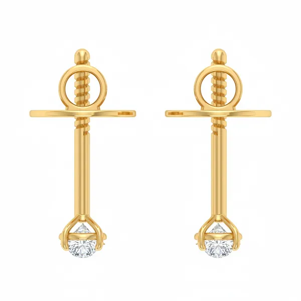 Delfina Iris Solo Stone Earrings - View 4