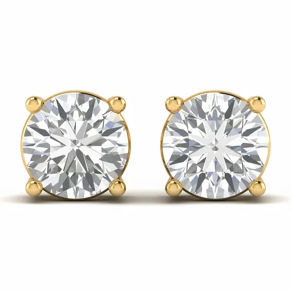 The Estella Prism Single Diamond Studs - Laboratory-Grown Diamond Earrings