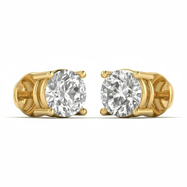 The Estella Prism Single Diamond Studs - View 2