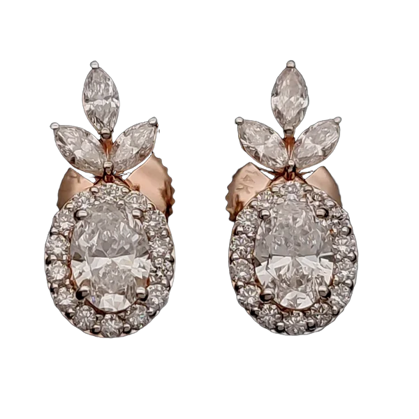 Serene Cascade Diamond Earring & Mangalsutra Set - Laboratory-Grown Diamond Earring & Pendant Set