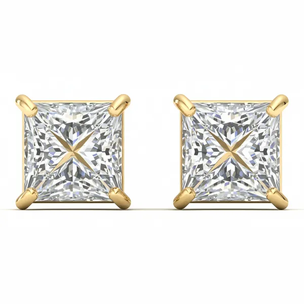 Nocturne Lily Single Diamond Studs - Laboratory-Grown Diamond Earrings