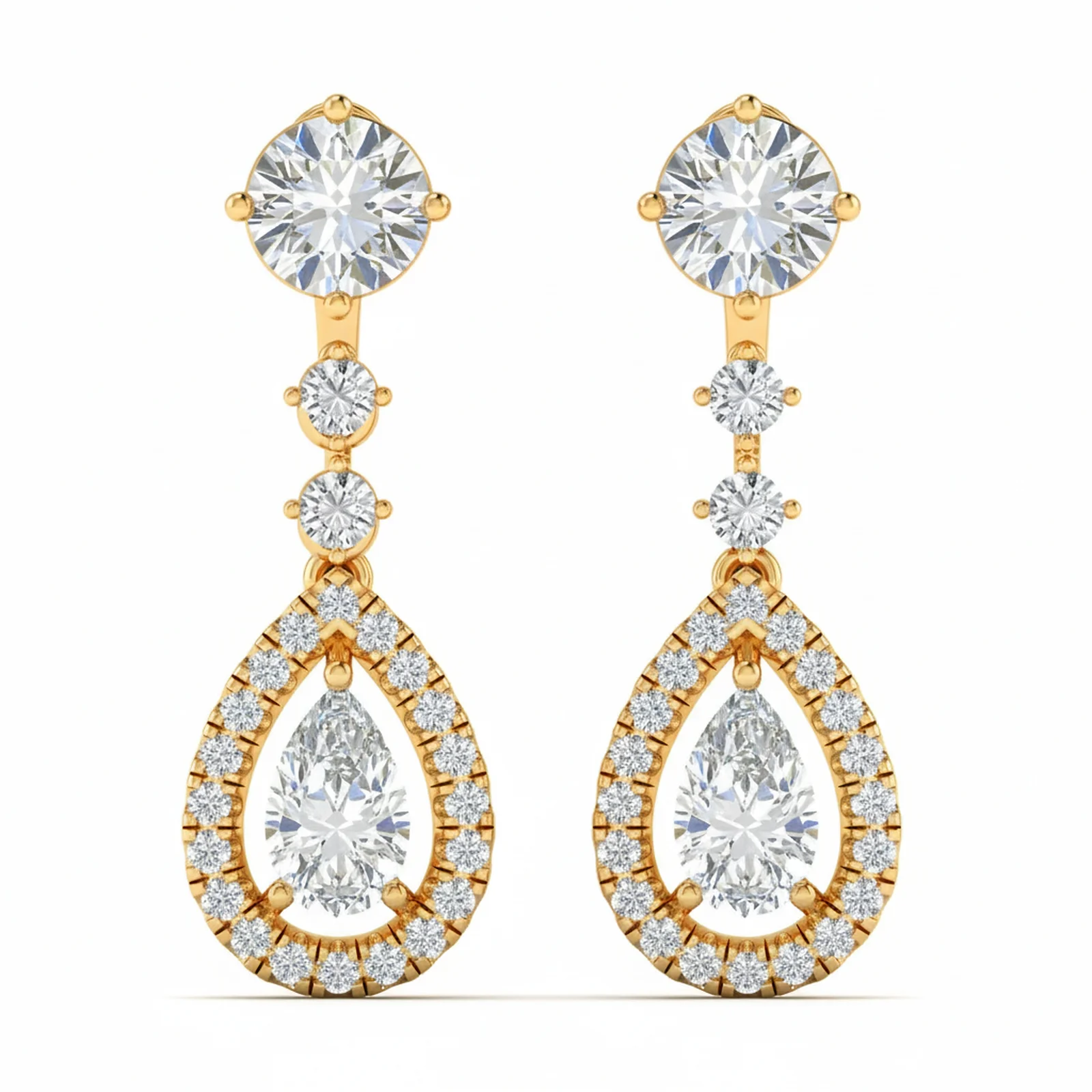 Estella Dangle Earrings - Laboratory-Grown Diamond Earrings
